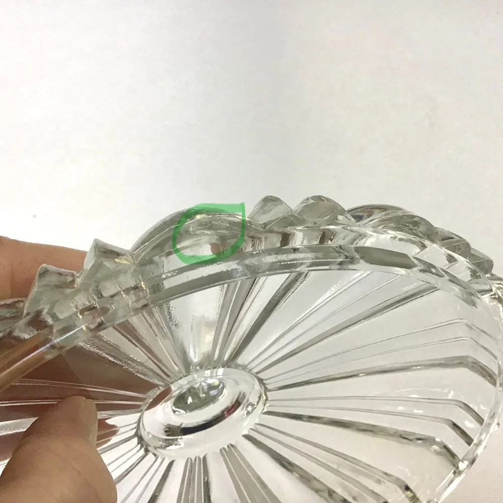 Vintage Anchor Hocking Old Cafe Clear Depression Glass Candy Dish with Lid 7”